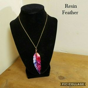 Beautiful handmade feather necklace